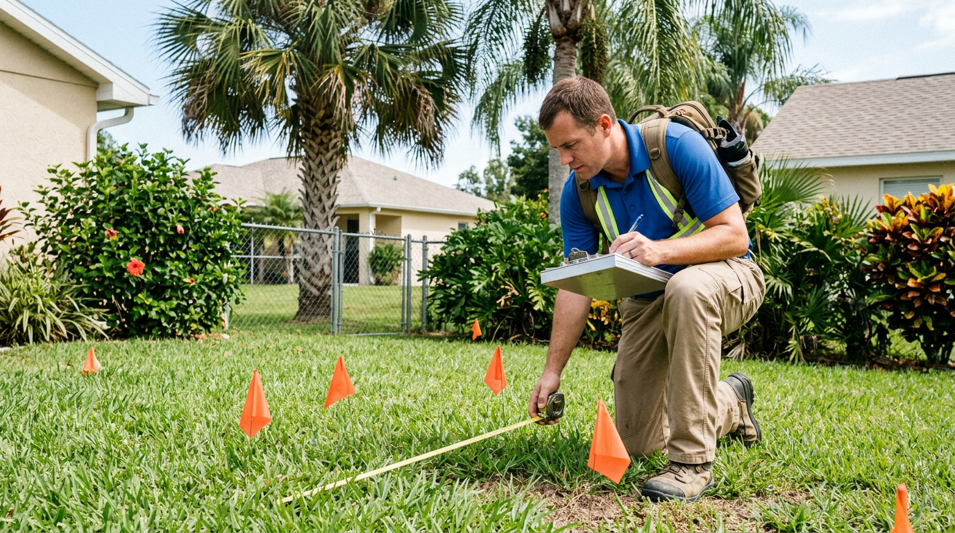 Engineer performing site assessment